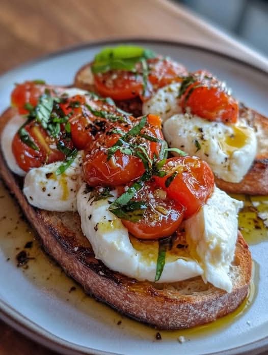 بوراتا و گوجه گیلاسی