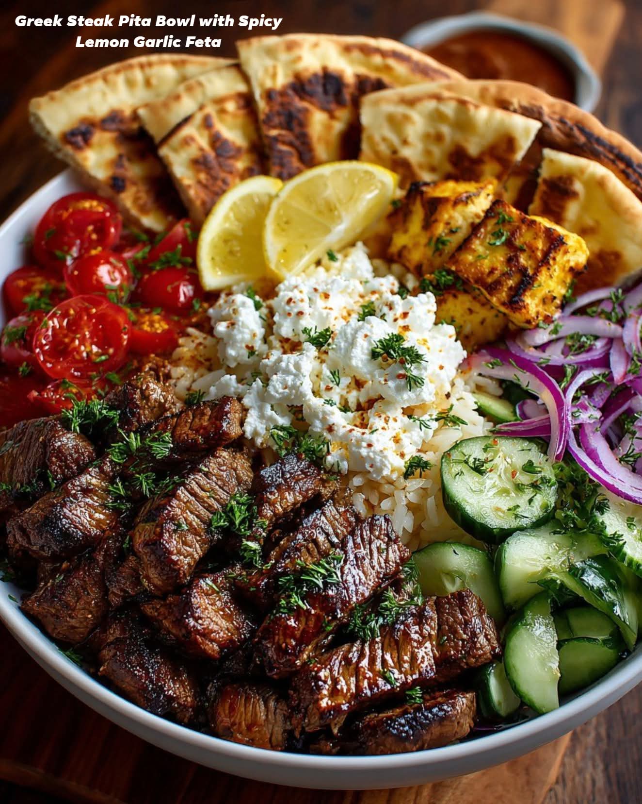 بشقاب گریل یونانی با برنج